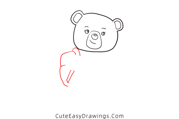 how to draw a cute polar bear - www.cuteeasydrawings.com