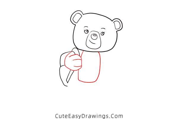 how to draw a cute polar bear - www.cuteeasydrawings.com