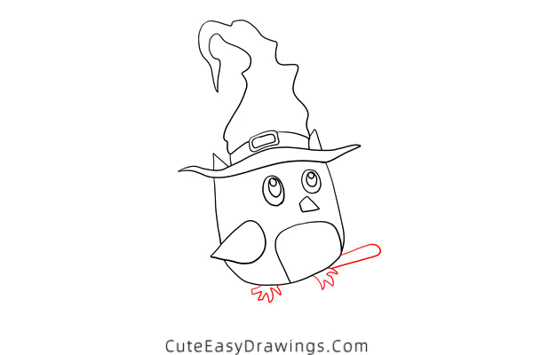 how to draw a halloween owl - www.cuteeasydrawings.com