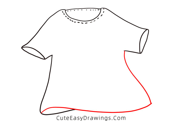 how to draw a t-shirt - www.cuteeasydrawings.com