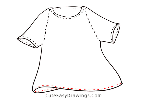 how to draw a t-shirt - www.cuteeasydrawings.com