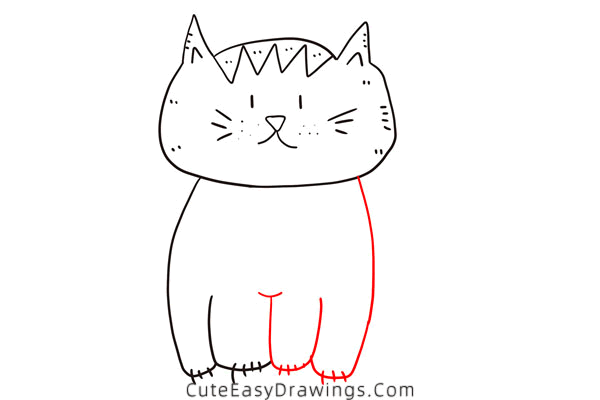 how to draw a cat easy - www.cuteeasydrawings.com