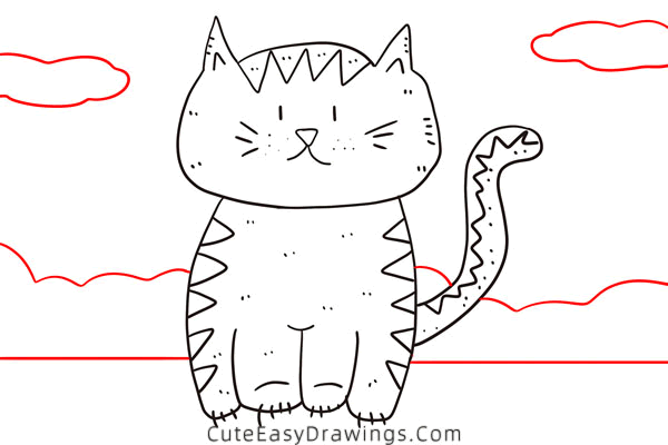 how to draw a cat easy - www.cuteeasydrawings.com