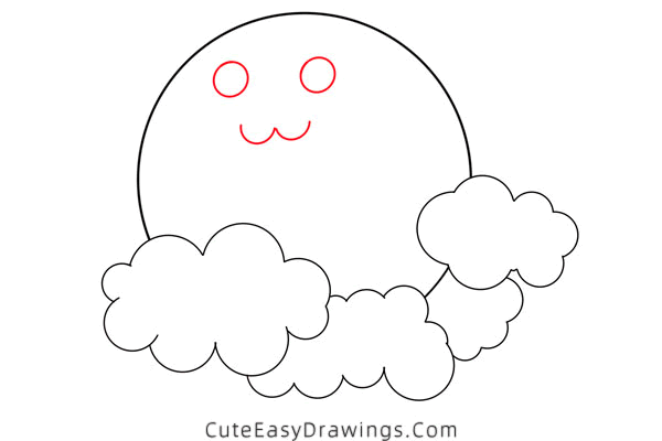 how to draw a cartoon moon - www.cuteeasydrawings.com