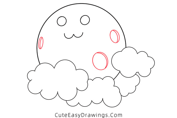 how to draw a cartoon moon - www.cuteeasydrawings.com