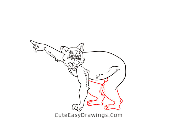 how to draw a lemur - www.cuteeasydrawings.com