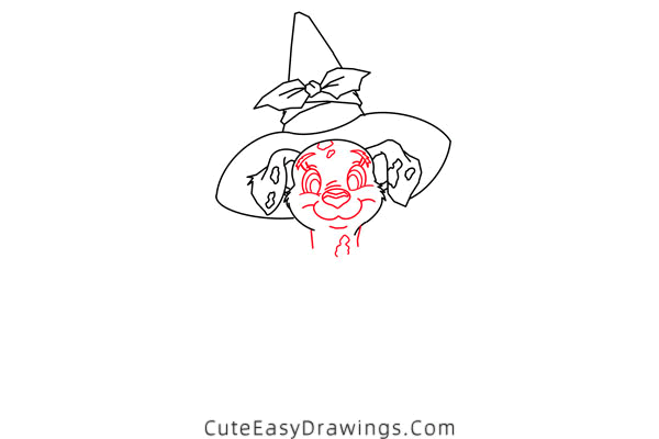 how to draw a halloween dalmatian - www.cuteeasydrawings.com