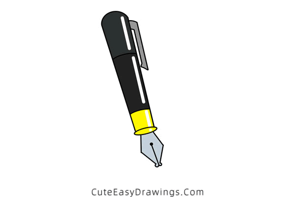 how to draw a pen - www.cuteeasydrawings.com