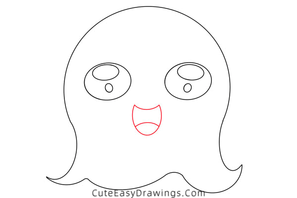 how to draw a cute ghost - www.cuteeasydrawings.com