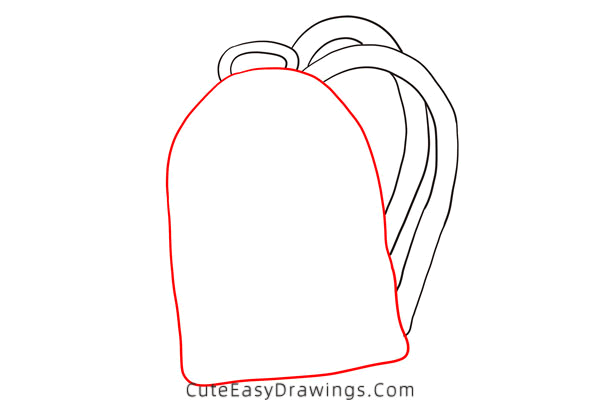 how to draw a backpack for girl - www.cuteeasydrawings.com