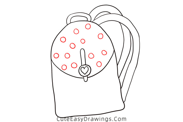 how to draw a backpack for girl - www.cuteeasydrawings.com