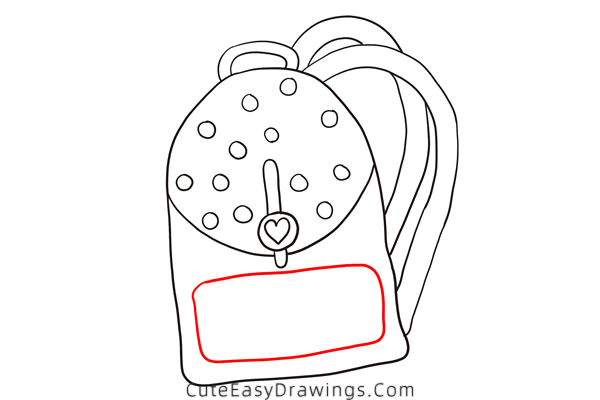 how to draw a backpack for girl - www.cuteeasydrawings.com