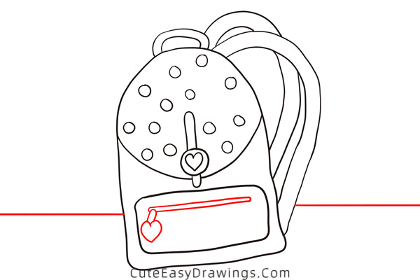 how to draw a backpack for girl - www.cuteeasydrawings.com