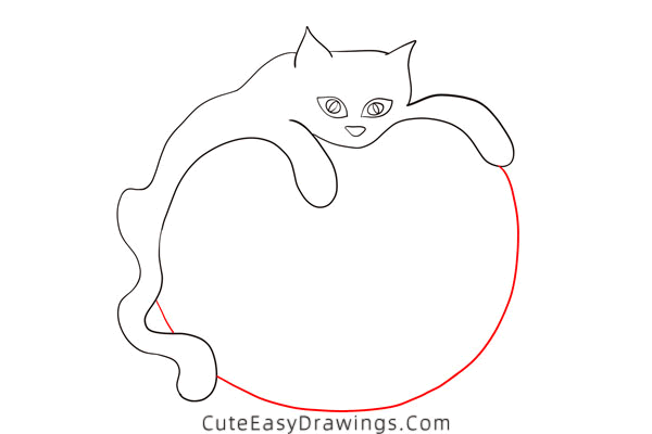 how to draw a black cat and jack-o-lantern - www.cuteeasydrawings.com