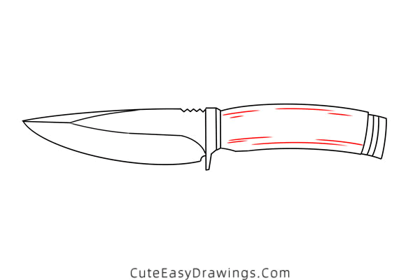 how to draw a knife - www.cuteeasydrawings.com