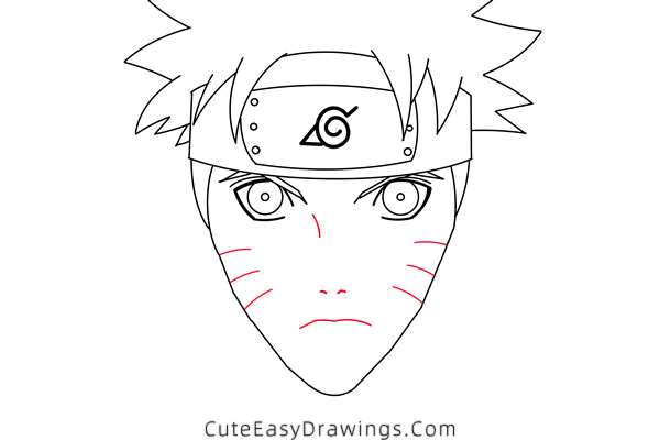 how to draw naruto uzumaki face - www.cuteeasydrawings.com