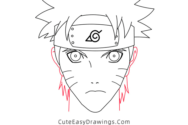 how to draw naruto uzumaki face - www.cuteeasydrawings.com