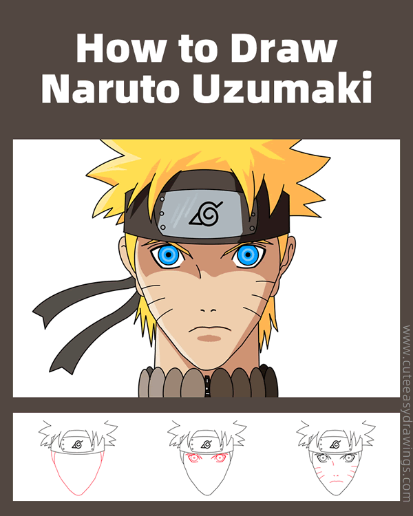 how to draw naruto uzumaki face - www.cuteeasydrawings.com