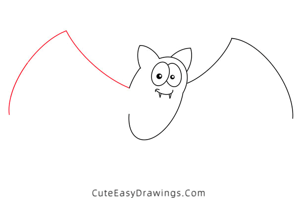 how to draw a bat easy - www.cuteeasydrawings.com