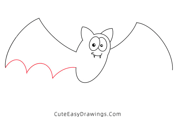 how to draw a bat easy - www.cuteeasydrawings.com