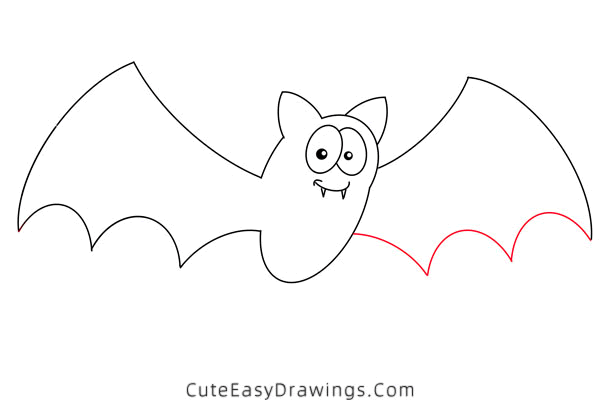 how to draw a bat easy - www.cuteeasydrawings.com