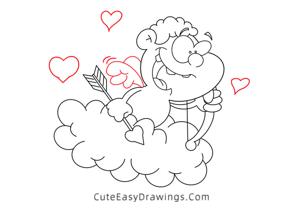 how to draw cupid - www.cuteeasydrawings.com