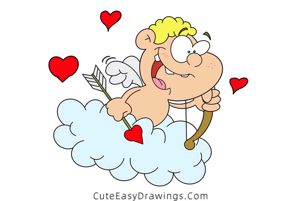 how to draw cupid - www.cuteeasydrawings.com