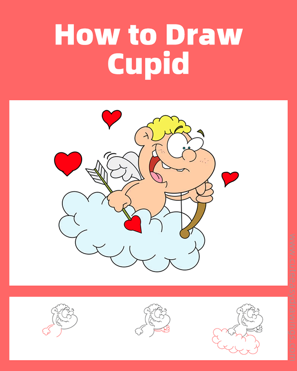 how to draw cupid - www.cuteeasydrawings.com