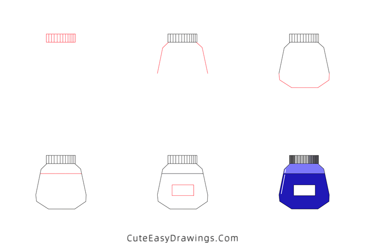 how to draw an ink bottle - www.cuteeasydrawings.com