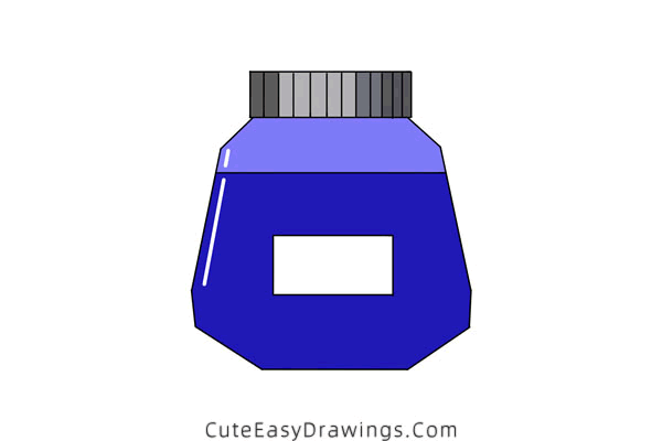 how to draw an ink bottle - www.cuteeasydrawings.com