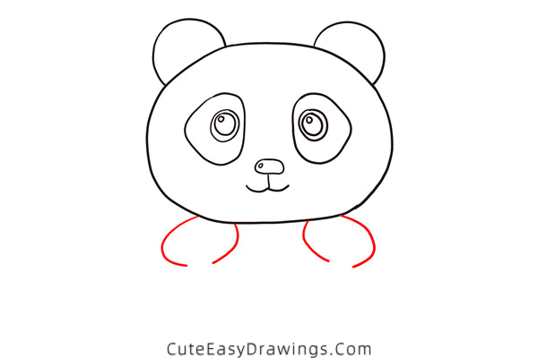 how to draw a giant panda - www.cuteeasydrawings.com