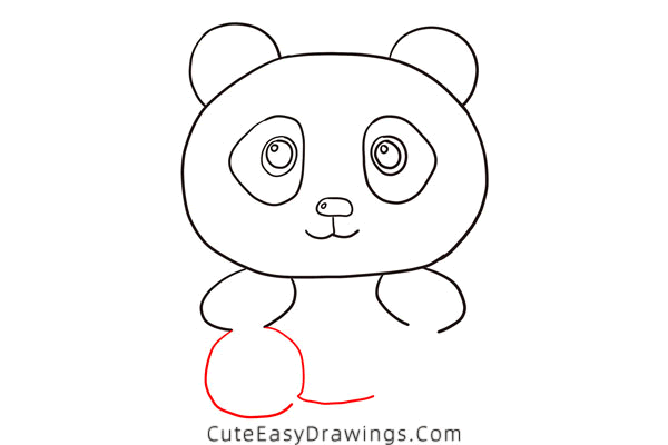 how to draw a giant panda - www.cuteeasydrawings.com