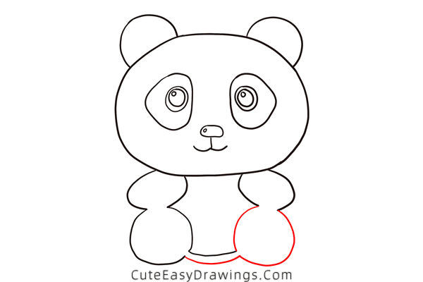 how to draw a giant panda - www.cuteeasydrawings.com