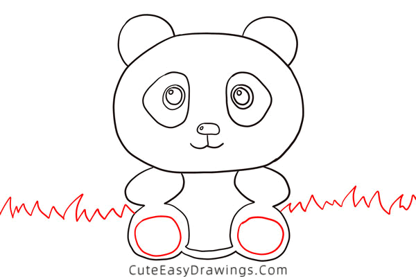 how to draw a giant panda - www.cuteeasydrawings.com