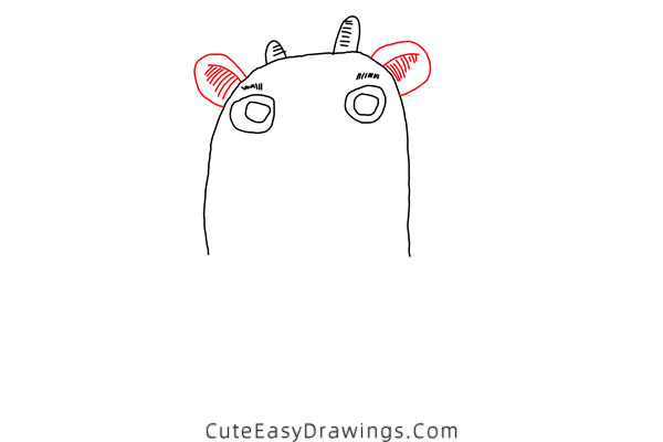 how to draw a funny monster - www.cuteeasydrawings.com