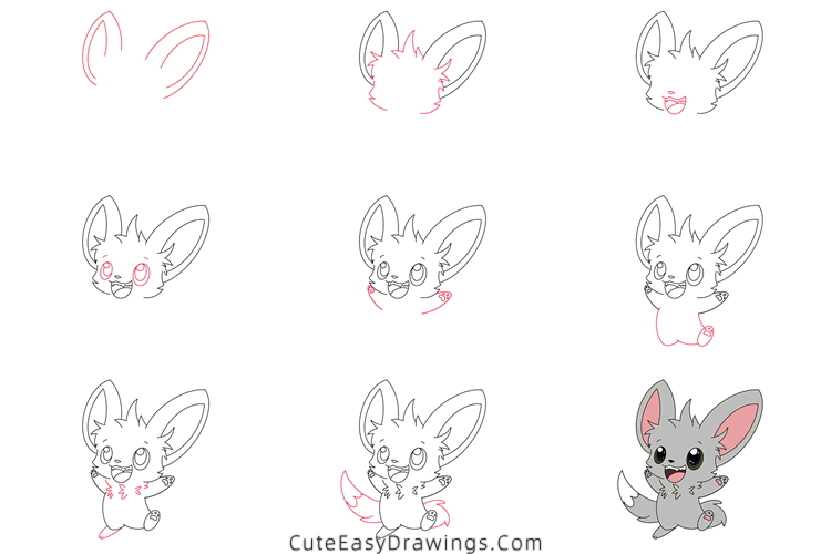 how to draw a cute chinchilla - www.cuteeasydrawings.com