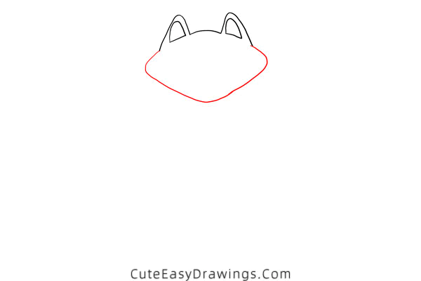 how to draw a raccoon dog - www.cuteeasydrawings.com