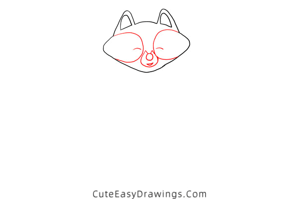 how to draw a raccoon dog - www.cuteeasydrawings.com