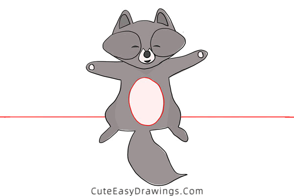 how to draw a raccoon dog - www.cuteeasydrawings.com