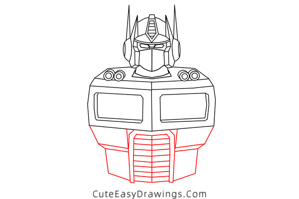 how to draw optimus prime from transformers - www.cuteeasydrawings.com