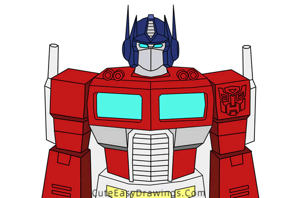 how to draw optimus prime from transformers - www.cuteeasydrawings.com