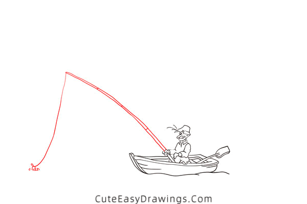 how to draw fishing - www.cuteeasydrawings.com