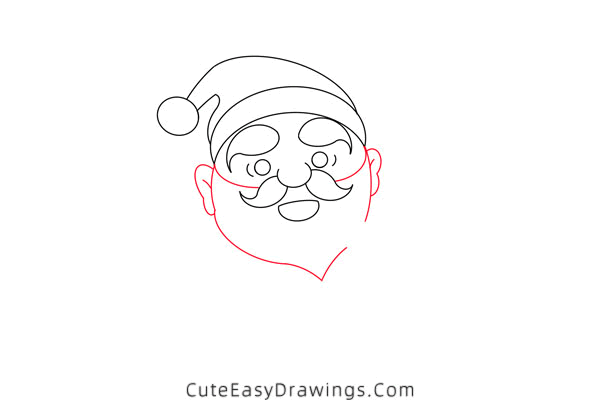 how to draw santa claus and a sack - www.cuteeasydrawings.com