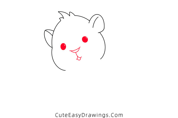 how to draw a hamster - www.cuteeasydrawings.com