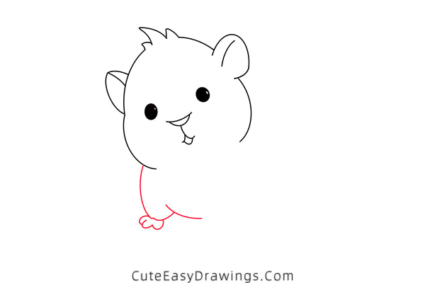 how to draw a hamster - www.cuteeasydrawings.com