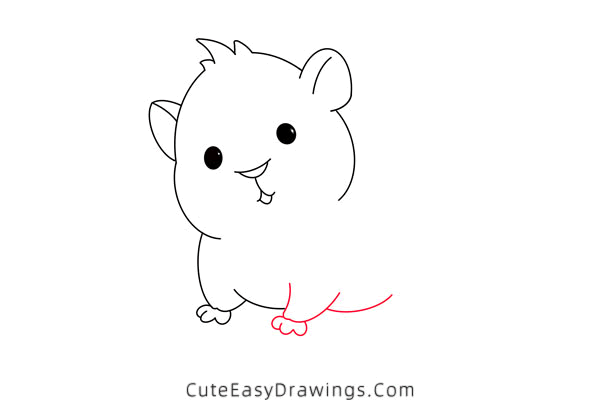 how to draw a hamster - www.cuteeasydrawings.com