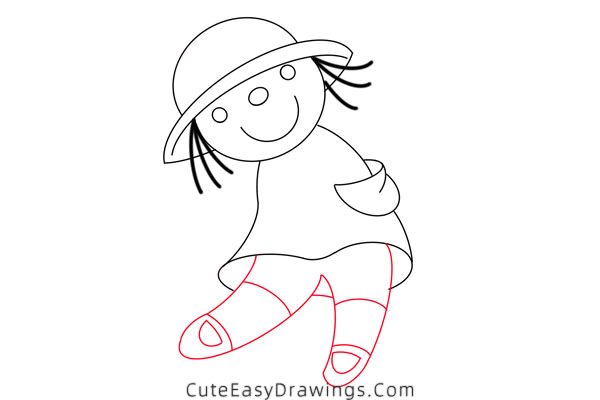 how to draw a doll - www.cuteeasydrawings.com