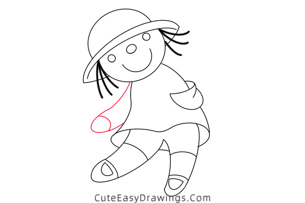 how to draw a doll - www.cuteeasydrawings.com