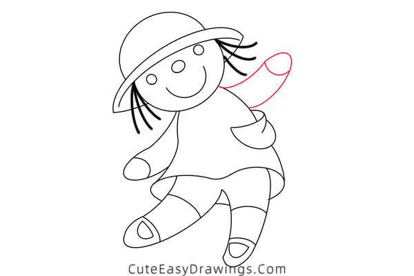 how to draw a doll - www.cuteeasydrawings.com