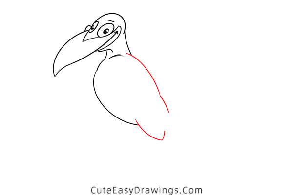 how to draw a raven - www.cuteeasydrawings.com